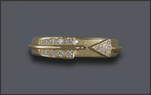 Women's 14k Custom Diamond Arrow Ring